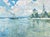 Blue Impressionistic View of Eltville am Rhein by Rheingau Artist Willy Holtmann, 1930 For Sale - Image 8 of 12