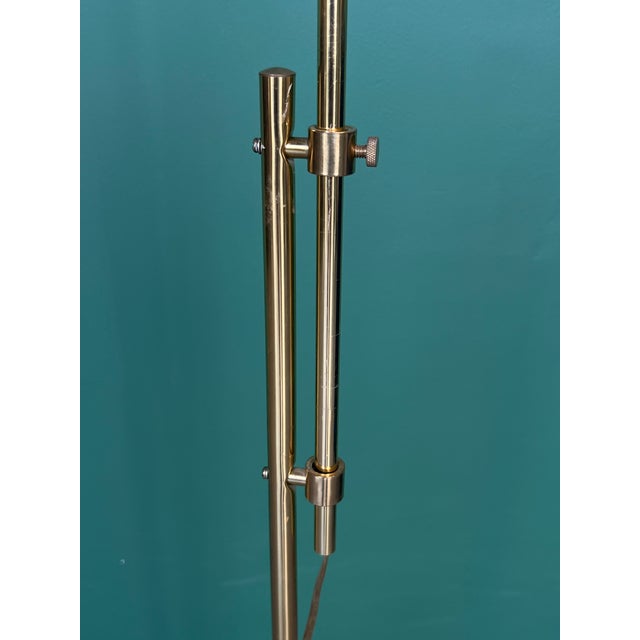 Mid-Century Modern Vintage Mid Century Modern Adjustable Height Clamp Shell Reading Floor Lamp For Sale - Image 3 of 6