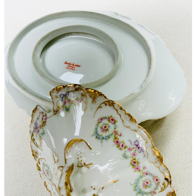 Early 1900s Theodore Haviland French Porcelain Sauce Tureen - Marie Antoinette Romance For Sale - Image 6 of 6