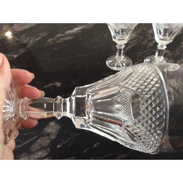 Vintage English Cut Crystal Stemmed Red Wine Glasses- Set of 3 For Sale In Greenville, SC - Image 6 of 13