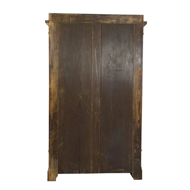 Antique Biedermeier Flamed Birch Cabinet For Sale - Image 5 of 8