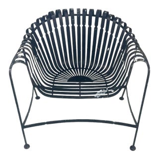 1950s Wrought Iron Patio Chair For Sale