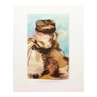 1950s After Edouard Manet "Mery Laurent in a Veil", First Edition Swiss Full-Color Print For Sale