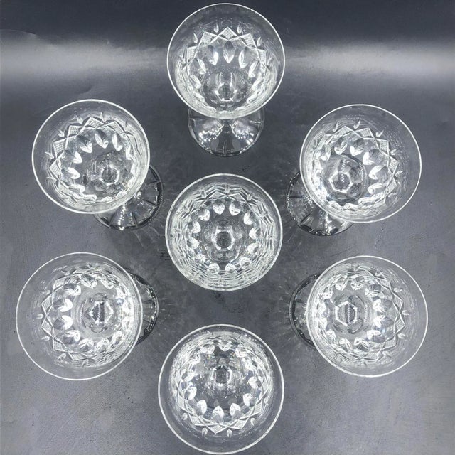 1960s Mid-Century Lady Patricia Port Glasses in Hand-Blown Crystal from Waterford, Set of 7 For Sale - Image 5 of 12