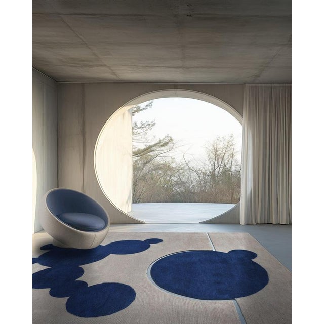 Hand-Knotted Liquidity Rug in Wool by Dinodo Studio Designed by Nicolas Denino Limited Edition of 9 Dimensions: L 300 x W...