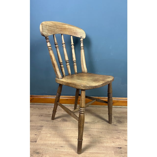 Antique Victorian Windsor Stickback Spindle Kitchen Chair, 1890s For Sale - Image 10 of 18