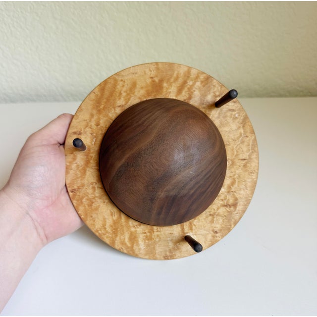 Late 20th Century Late 20th Century Turned Wood Bowl For Sale - Image 5 of 7