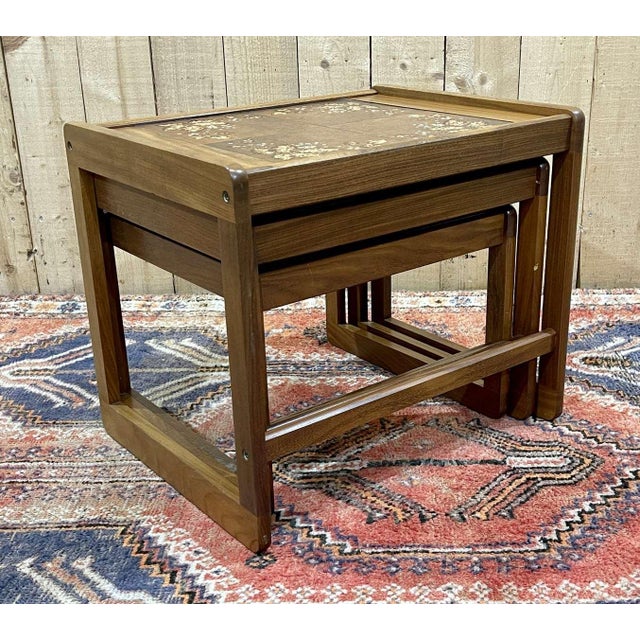 1970s Vintage Teak Nesting Tables, 1970s, Set of 3 For Sale - Image 5 of 12