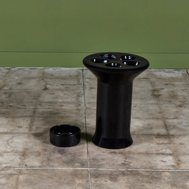 Angelo Mangiarotti Ceramic Glazed Umbrella Stand for Ceramica Brambilla Milano For Sale - Image 9 of 16