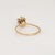 1960s Emerald Diamond Tulip Ring Sz 5.5 Vintage 14k Yellow Gold Stacking Band Jewelry For Sale - Image 5 of 6