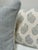 English Pair of Elizabeth Eakins Kendli Block Print Pillows For Sale - Image 3 of 4