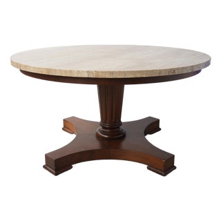 Mid-Century Modern Italian Travertine Coffee Table For Sale