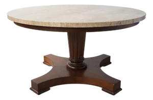 Mid-Century Modern Italian Travertine Coffee Table