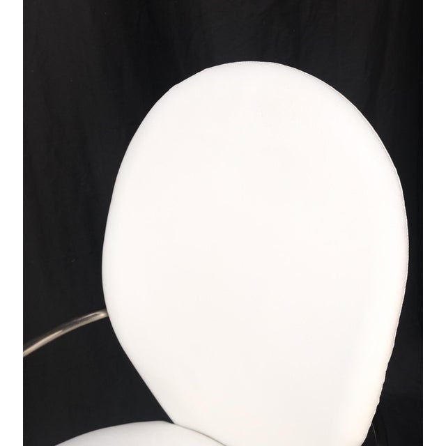 Mid-Century Modern Mid-Century Modern Dining Chairs DIA White Upholstery - Set of 4 For Sale - Image 3 of 12