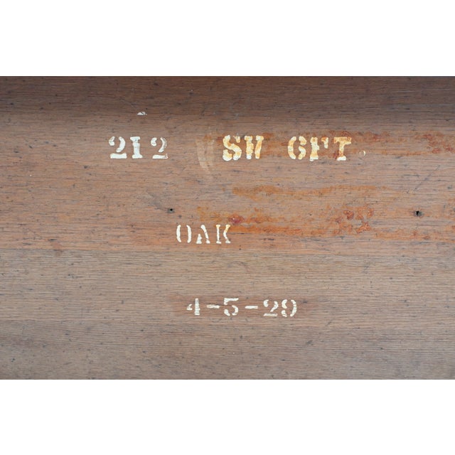 Antique American Oak Lawyer’s Bench | Newly Refinished For Sale - Image 18 of 18