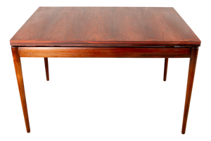 Extendable Danish Dining Table in Rosewood and Brass by Poul Volther for Frem Møbelfabrik 1960.