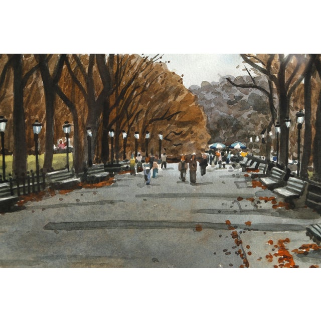 Modern Central Park in Fall, circa 1980 For Sale - Image 3 of 4