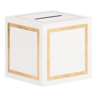 Ibiza Tissue Box - Gold For Sale