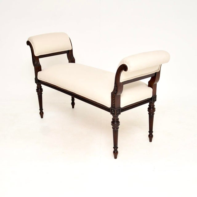 Antique Victorian Carved Bench or Stool attributed to Waring and Gillows, 1880 For Sale - Image 3 of 12