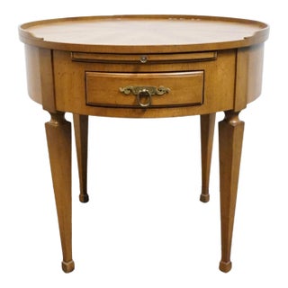John Widdicomb / William a Berkey Traditional Federal Style Sunburst Mahogany 23" Round Accent End Table 7788 For Sale