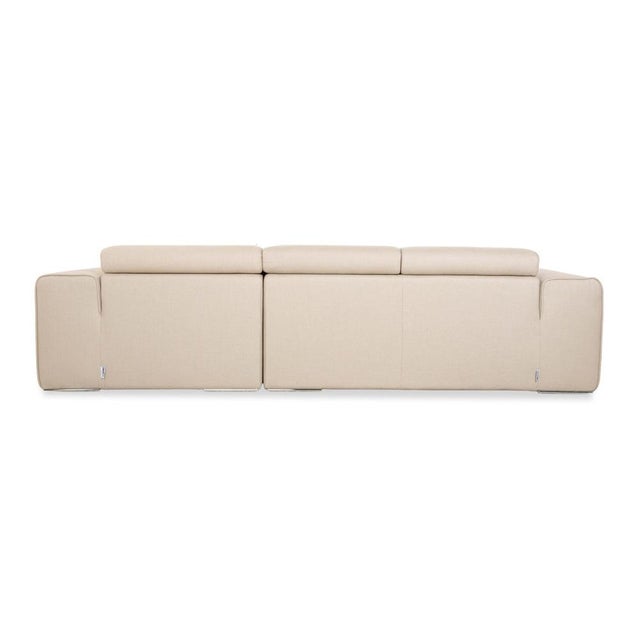 Alberta Summer Fabric Corner Sofa in Beige Cream For Sale - Image 13 of 14