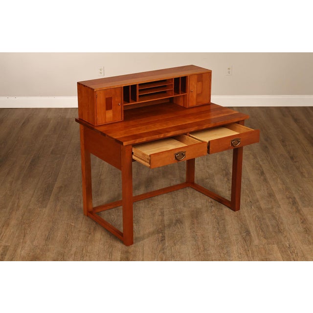 2000 - 2009 Stickley Mission Collection Cherry Writing Desk With Organizer Top For Sale - Image 5 of 18