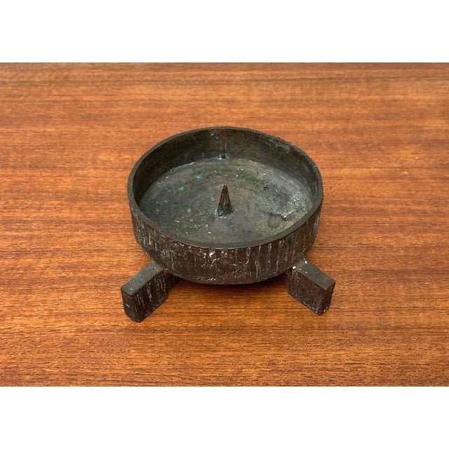 Mid-Century Brutalist Minimalist Candle Holder For Sale - Image 15 of 18