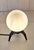 Mid-Century Table Lamp with a Black Iron Tripod Base and a White Opal Glass Shade, 1960s For Sale - Image 6 of 8