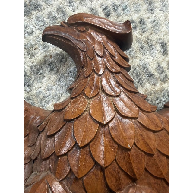 1960s Vintage 1967 Sexton Cast Aluminum American Eagle Wall Sculpture – 40” Wingspan – Made in Usa For Sale - Image 5 of 11