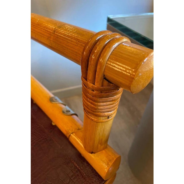 Director's Chair in Leather and Brass by Ryda Levi McGuire, 1960s For Sale - Image 13 of 18