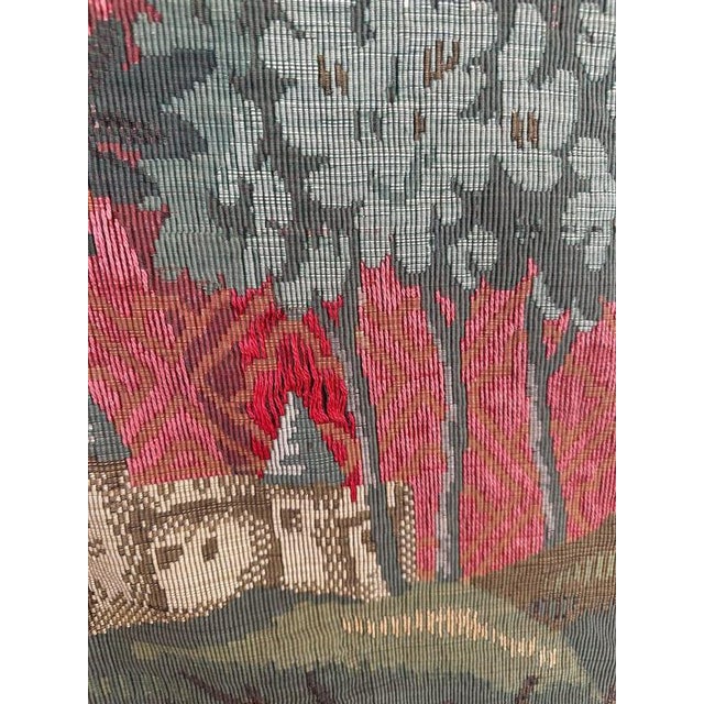 Mid-Century French Aubusson Jacquard Tapestry Médiéval Design, 1940s For Sale - Image 18 of 18