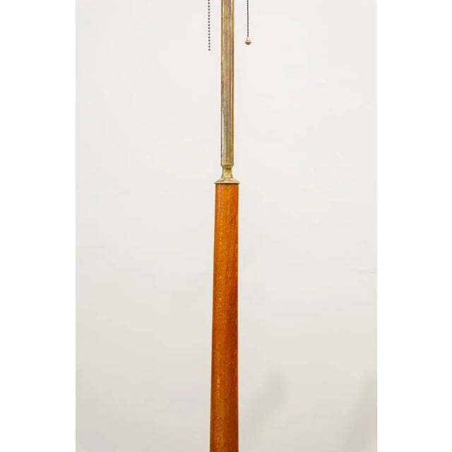 Floor Lamp in Bronze and Wood For Sale - Image 6 of 8