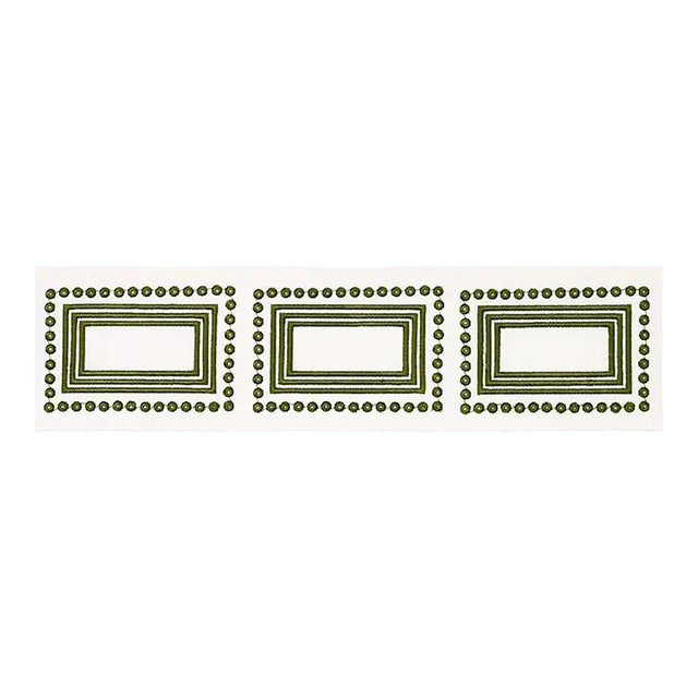 SAMPLE - Schumacher X Paloma Contreras Porte Parisien Trim In Green For Sale