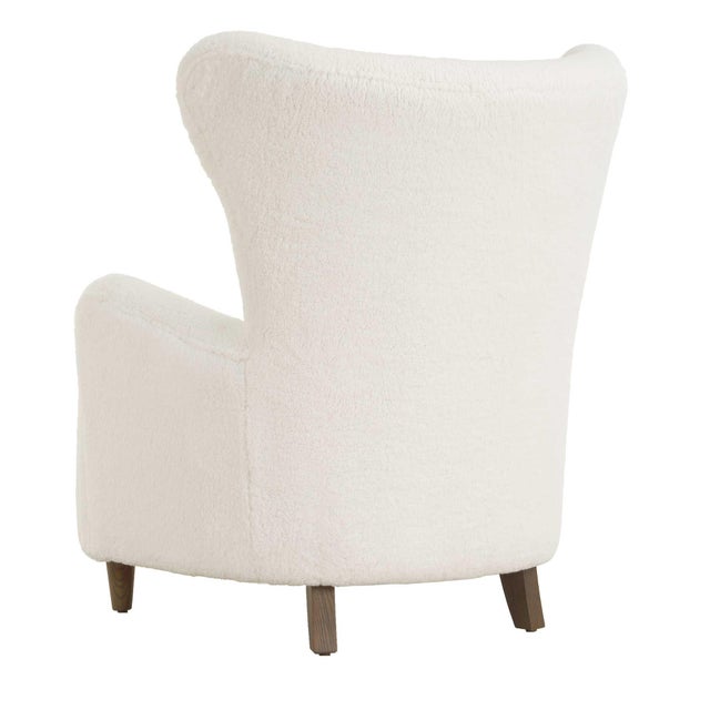 White Ingel White Wingback Armchair For Sale - Image 8 of 10