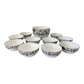 Bowls Set Mid Century Modern L Enameled - Set of 11 For Sale