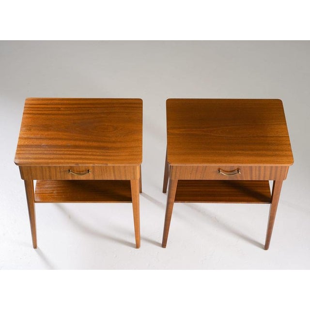 Swedish Modern Bedside Tables, 1940s, Set of 2 For Sale - Image 4 of 10