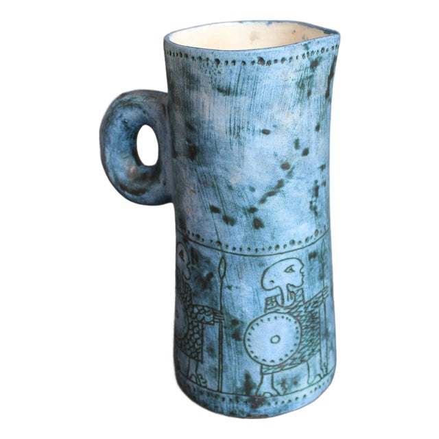 French Decorative Pitcher by Jacques Blin, 1960s For Sale