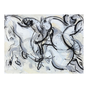 Polo Movement I, Polo, Equestrian, Painting