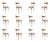 French Wooden Bistro Chairs from Baumann, 1960, Set of 12 For Sale