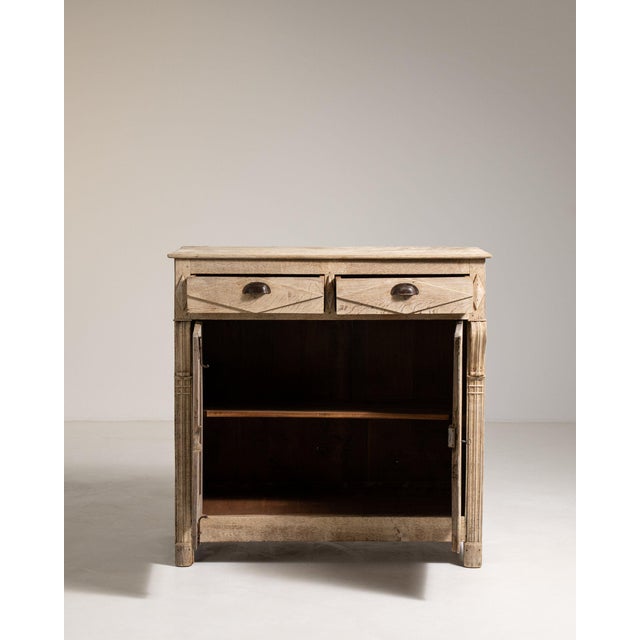 19th Century France Antique White Wood Storage Cabinets & Cupboards For Sale - Image 4 of 11