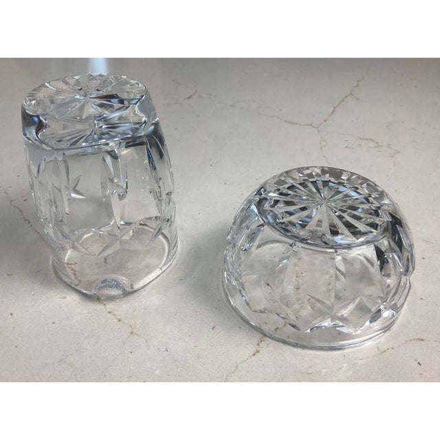Lovely Crystal Open Sugar Bowl and Spout Creamer made by Waterford Crystal. This set has a beautiful pattern of vertical,...