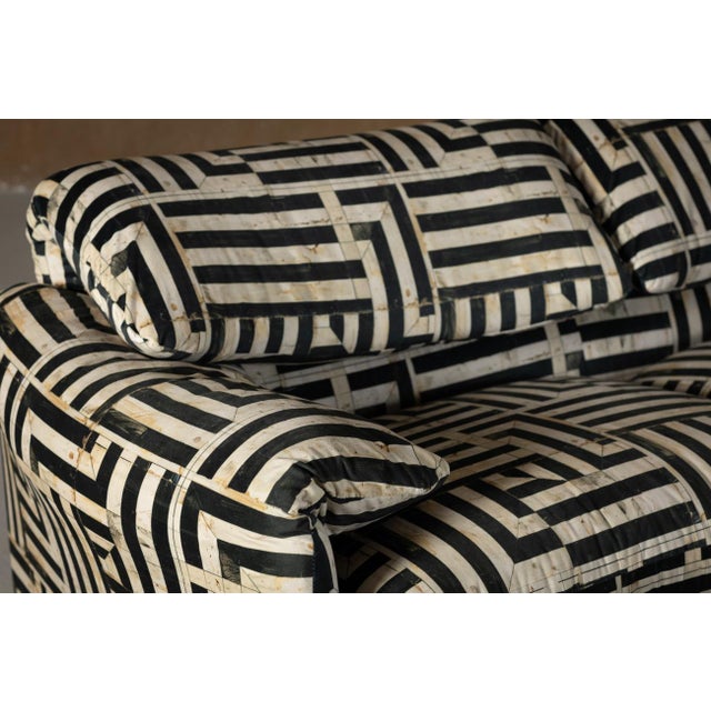Vintage Maralunga Two-Seater Sofa in Myth Velvet by Vico Magistretti for Cassina, 1970 For Sale - Image 10 of 12