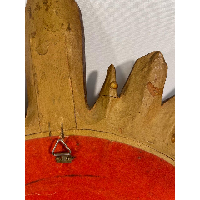 Mid 20th Century French Giltwood Coppery Sunburst Wall Mirror For Sale - Image 9 of 17