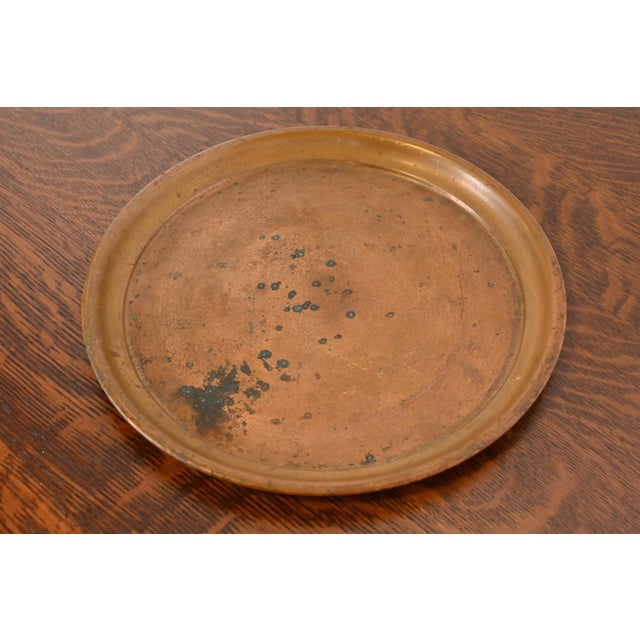 Early 20th Century Joseph Heinrichs Arts and Crafts Copper Serving Tray For Sale - Image 5 of 12