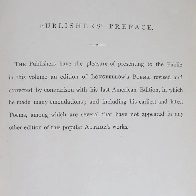 TITLE The Poetical Works of Henry Wadsworth Longfellow. Early Poems PUBLISHER Frederick Warne and Company (London,...