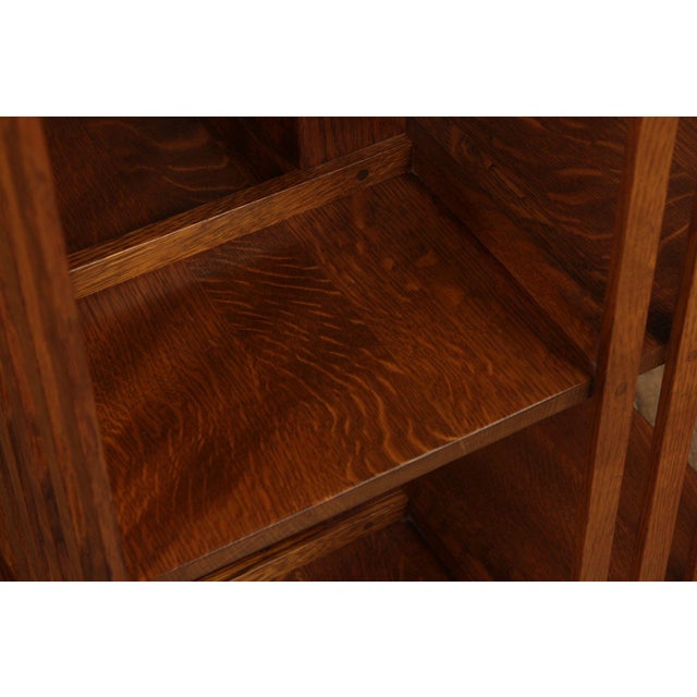 Stickley Mission Collection Oak Revolving Bookcase For Sale - Image 9 of 12