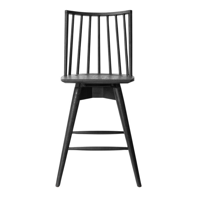 Four Hands Lewis Swivel Counter Stool - Black Oak For Sale