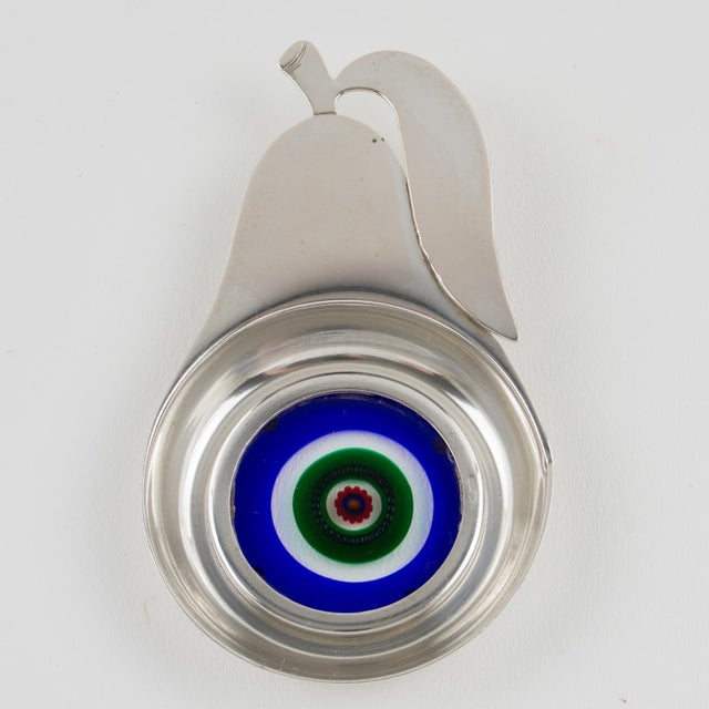 Sterling Silver and Murano Art Glass Barware Coasters Set of 6, Italy circa 1960 For Sale - Image 18 of 18
