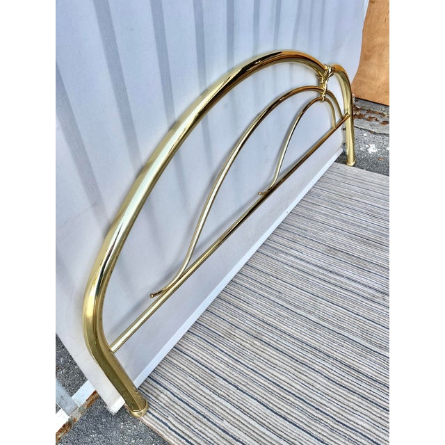 Vintage MidCentury Modern Polished Brass King Size Headboard