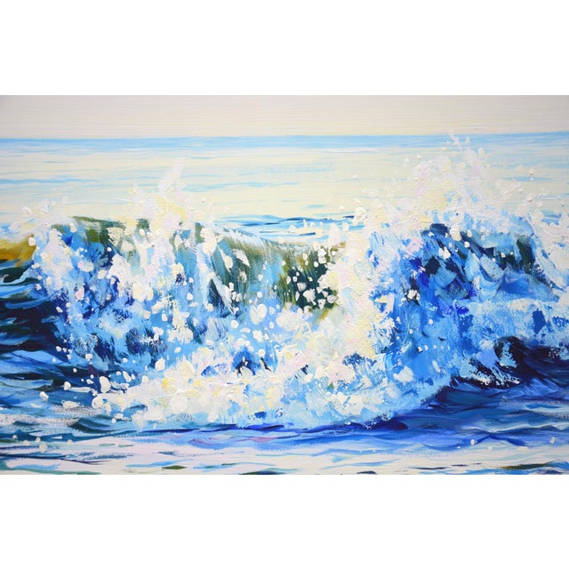 Early 21st Century Early 21st Century Affectionate Waves.Modern Original Hand Painting. For Sale - Image 5 of 9